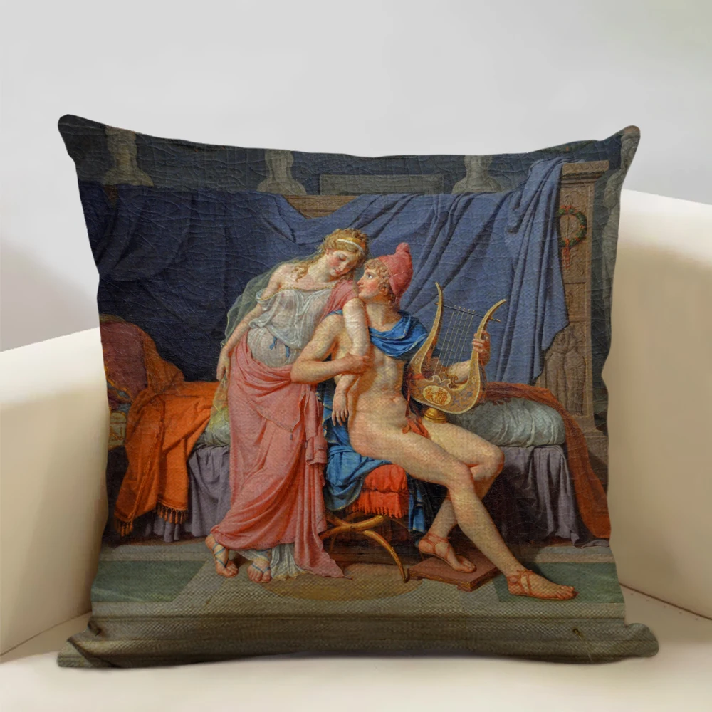 

Чехол для подушки HAAFKK с принтом "Наполеон", лен/хлопок