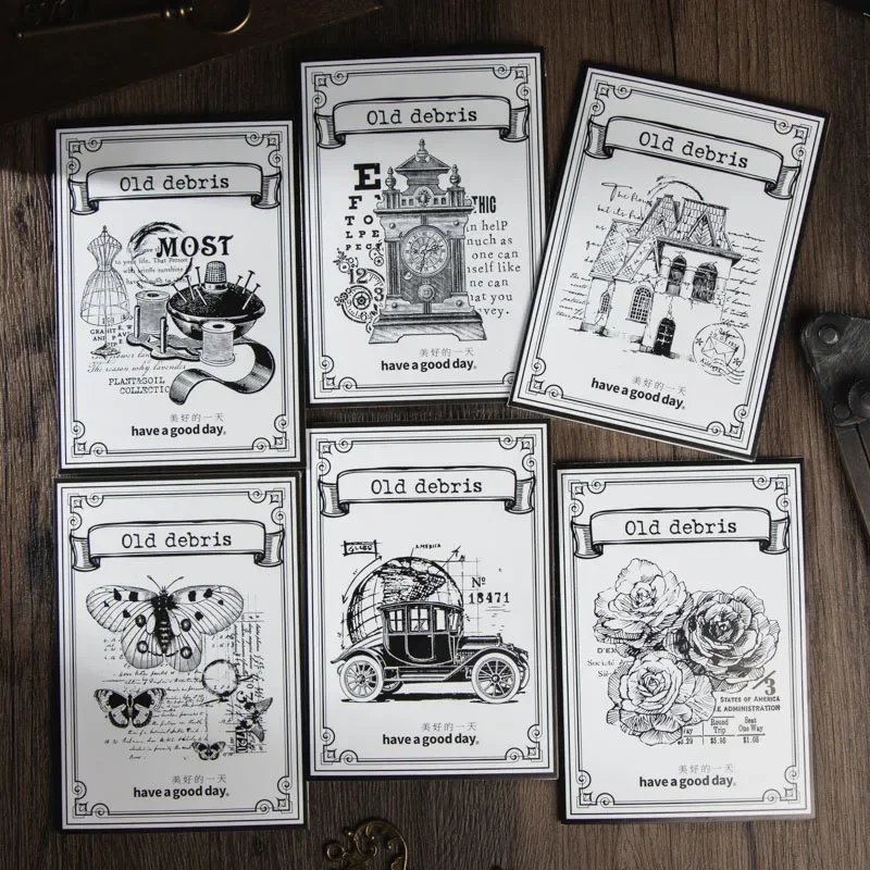 

Наклейки со старыми фрагментами в стиле ретро, 20 шт., детская вырезка, шитье, модный коллаж, материалы, товары для скрапбукинга, 128*76 мм