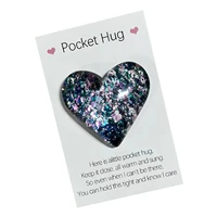 pocket hug heart tiny hug decoration glass heart special encourage isolation social long distance thinking of gifts party favors