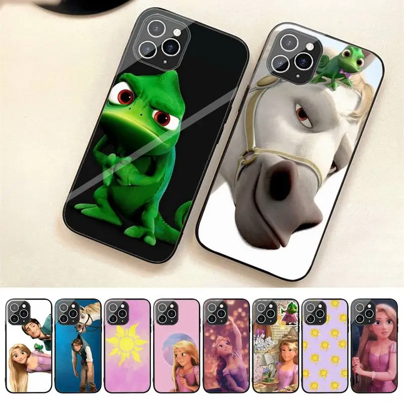 

Tangled Rapunzel Princess Phone Case For Iphone 7 8 Plus X Xr Xs 11 12 13 Se2020 Mini 14 Pro Max Tempered Glass Fundas