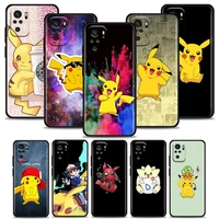 phone case for redmi k40 k40s k50 6 6a 7 7a 8 8a 9 9a 9c 9t 10 10c pro plus gaming soft silicone case anime cute pokemon pikachu