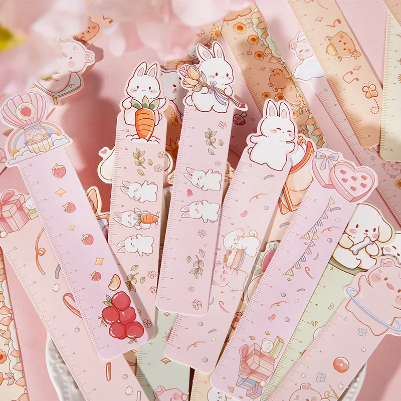 

30pcs Cute animal rabbit cat Bookmark Paper Reading Book Mark Kawaii Book Page Marker Message card Stationery Supplies