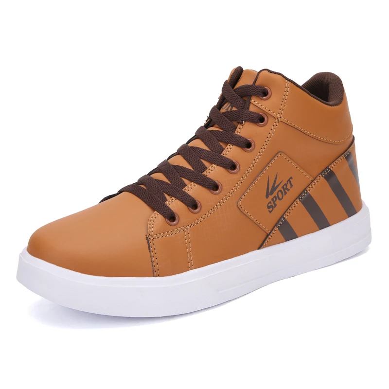

Street Ankle Boots Men Black PU Leather Shoes Autumn Winter Platform Casual Shoes Male 2022 Fashion Leahter Boots Man Big Size
