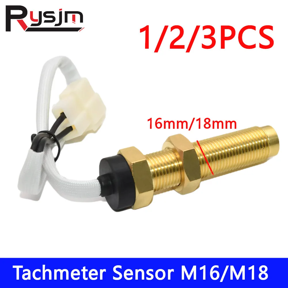 1/2/3PCS Diesel Engine Tachometer Sensor M16 M18 For RPM Gauge Car Boat Tachometer Marine Truck Motor RPM Sensors 12V/24V
