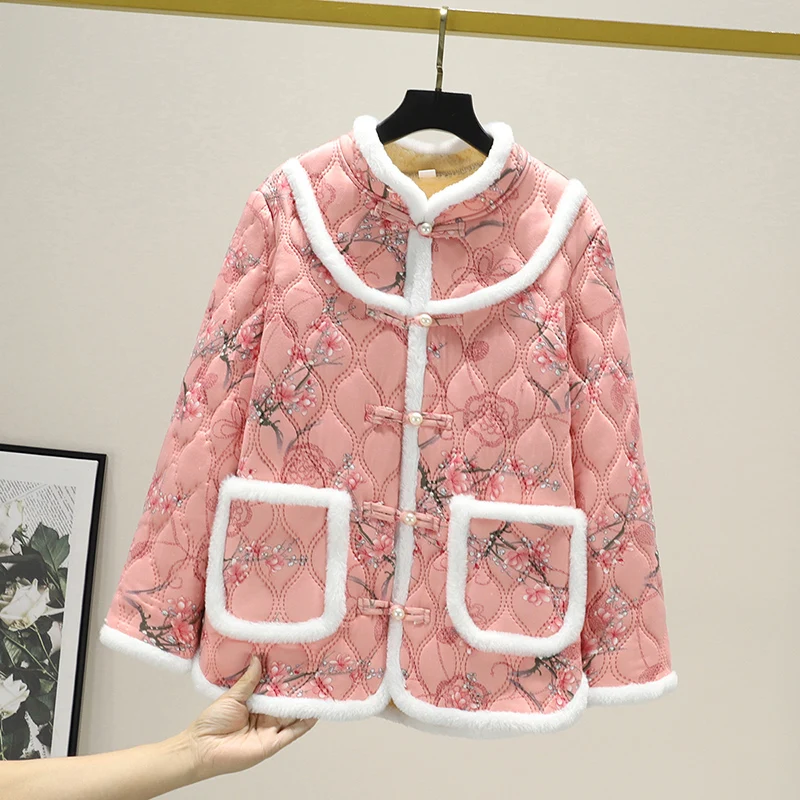 Пальто женское зимнее с хлопковой подкладкой и пряжкой на флисе |