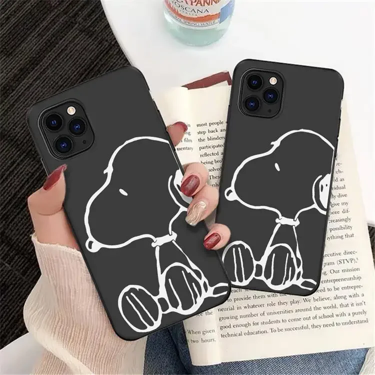 Модный милый чехол для телефона Snoopy Iphone 14 13 12 11 Pro Max Plus X XS XR противоударный мягкий