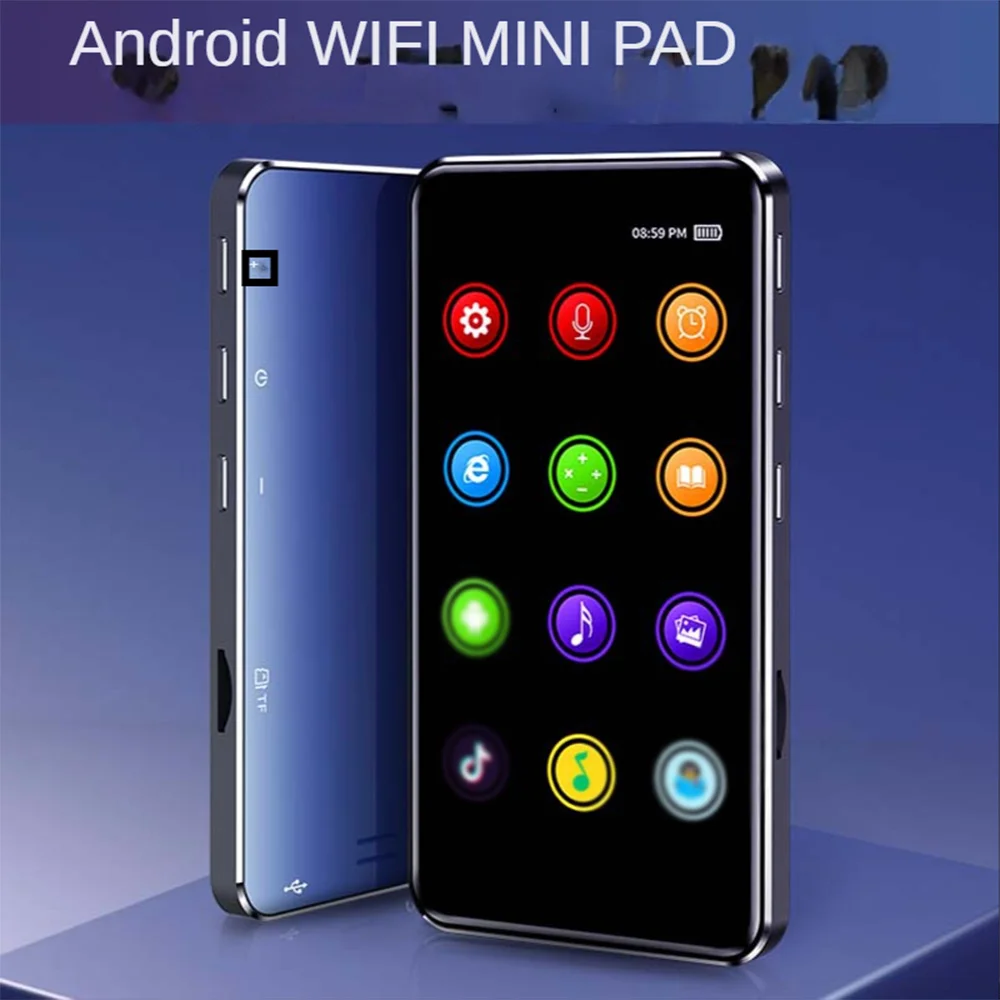 

Портативный музыкальный MP4-плеер с поддержкой Bluetooth 4,0, Wi-Fi, mp4-плейер с 2,4-дюймовым сенсорным HD-экраном, динамиком, FM/рекордером/видео/электрон...