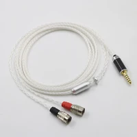 Audio Cable 16 Core 4.4 2.5mm Silver Plated Headphone Upgrade Cable for Dan Clark Audio Mr Speakers Ether Alpha Dog Prime