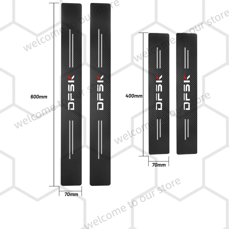 

4/5 шт. для Dongfeng DFSK DFM Aeolus MX6 S50 T5 S30 логотип автомобиля наклейка на дверь из углеродного волокна накладка на порог наклейки защитные наклейки на багажник