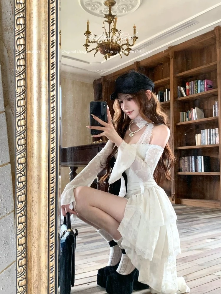 Женское облегающее платье с длинным рукавом Привлекательное бантом открытыми