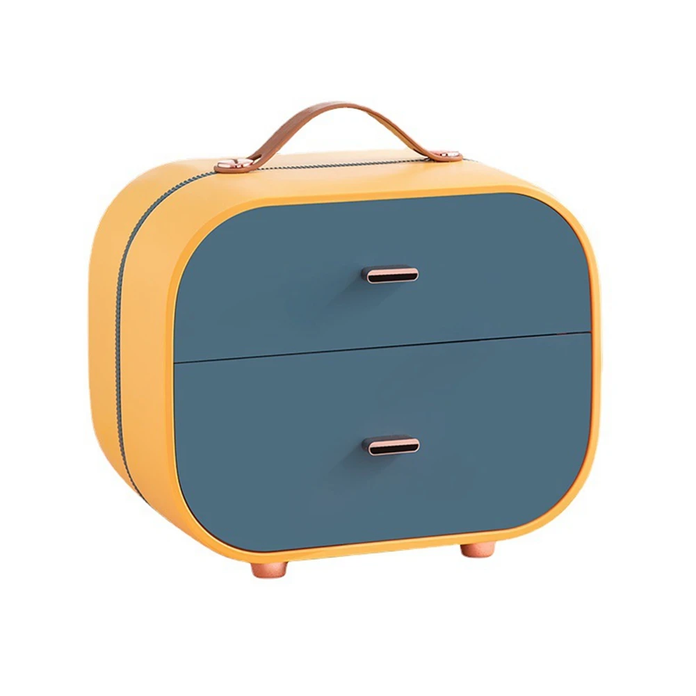 

Children's Hair Accessories Storage Box Organizer Hairpin Rubber Band Storage Head Rope Jewelry Box Yellow Blue