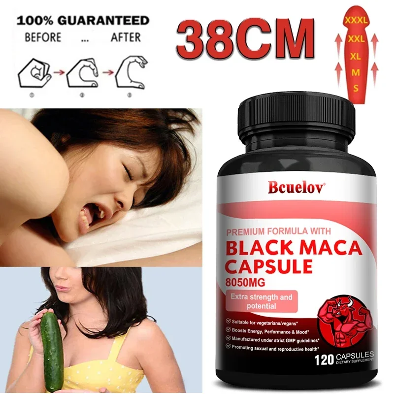 

Organic Black Maca Root Capsules - Stamina, Energy, Muscle Nutritional Supplement, Peruvian Maca Root Extract Supplement, Unisex
