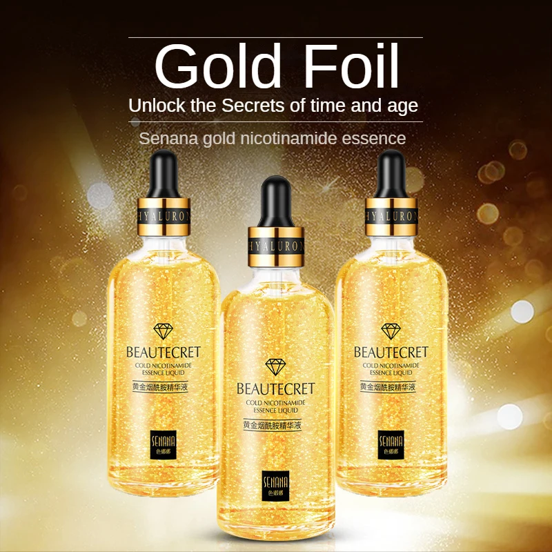 

Facial Essence 24k Gold Anti-aging Collagen Anti-wrinkle Whitening Brightening Skin Tone Fading Fine Lines Korean Cosmetics