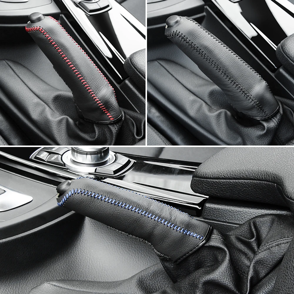 Кожаная крышка ручного тормоза для Skoda Octavia 2 A7 A5 A4 Vrs Fabia 1 Rapid Yeti Superb 3 Felicia Citigo RS