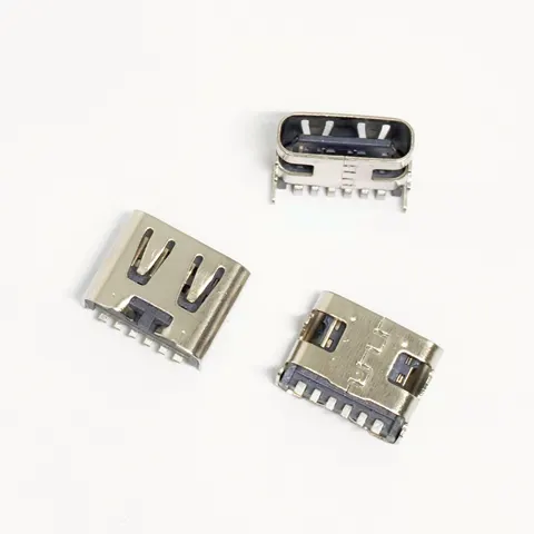 10-100 шт. SMT USB 3.1 Type-C 6-контактный гнездовой разъем Порт зарядки Разъем для зарядки Четырехфутовый разъем