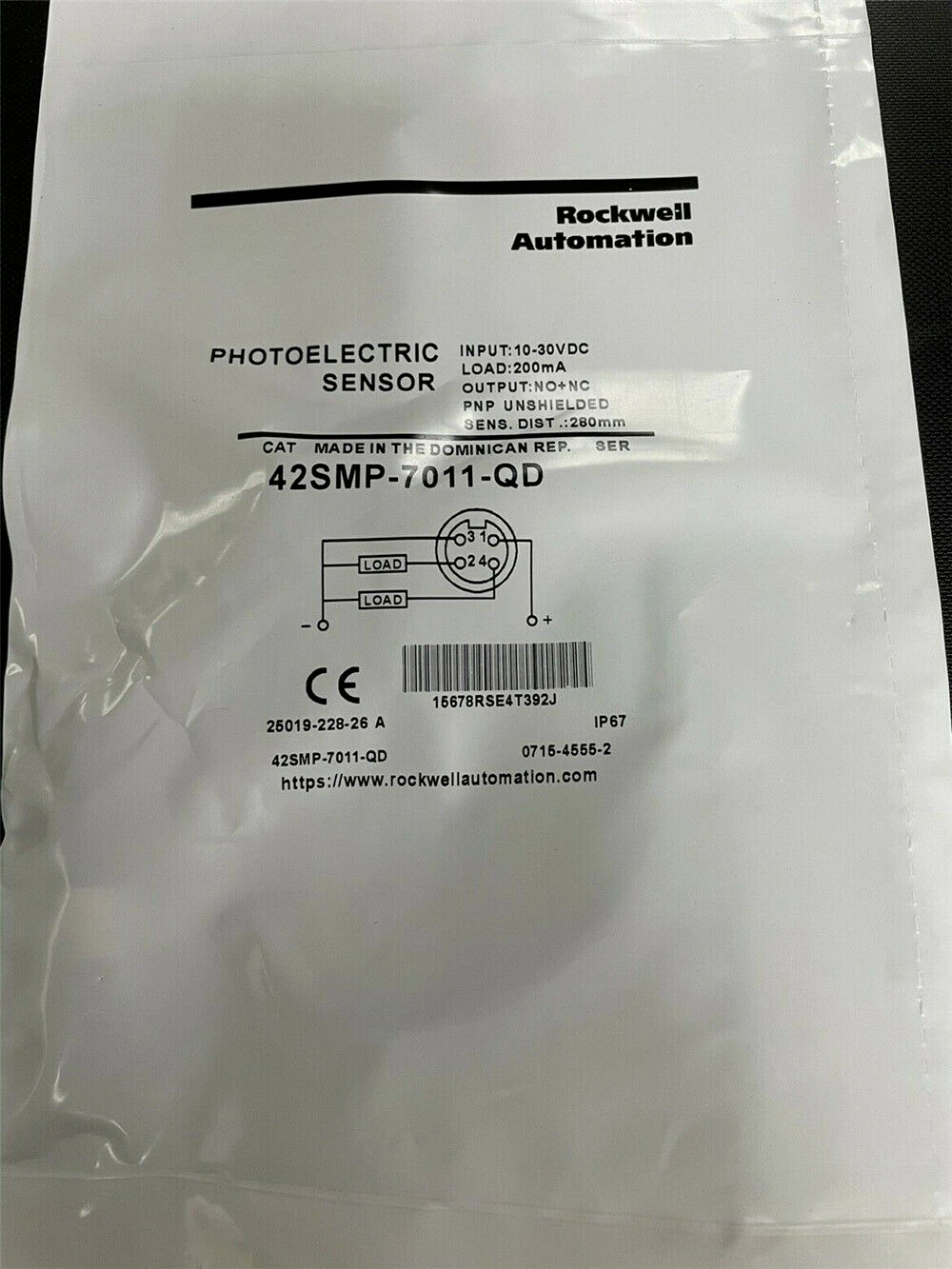 1 шт. Новый бесконтактный переключатель 42SMP-7011-QD 10-30VDC 200mA 280 мм датчик приближения