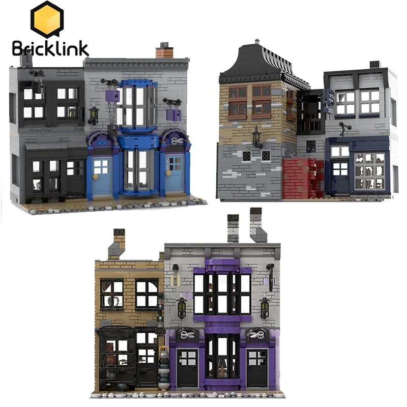 Конструктор Bricklink MOC из магического фильма переулок наборы для утечки Уличный дом