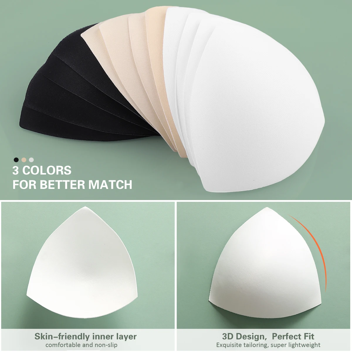 6 пар 12 шт. съемные вставки для бюстгальтера женские спортивные с эффектом пуш-ап