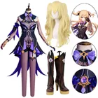 Парик для косплея Game Genshin Impact Fischl, наряды в стиле аниме для Хэллоуина, карнавальные униформы, костюм аниме, женский наряд