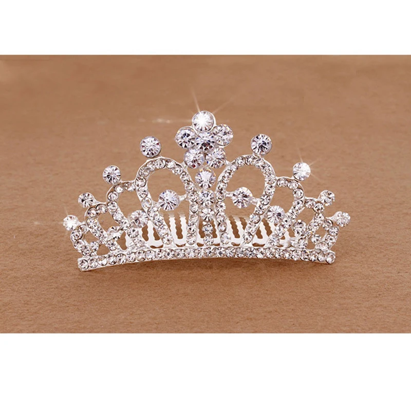 

Children Tiaras and Crowns Headband Kids Girls Rhinestone Crystal Crown Heart Princess Bithday Party Wedding Headband Ornaments