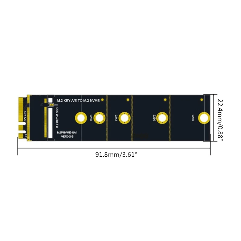 M2 KEY A-E to NVME M-Key Adapter для M Key SSD материнская плата. Поддерживает PCIE - купить по