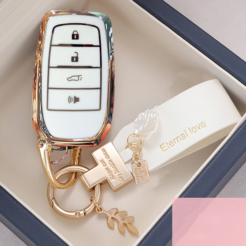 Чехол для автомобильного ключа из ТПУ Toyota Fortuner Rav4 Highlander Yaris Auris Camry Land Cruiser Prado 150 Mark X