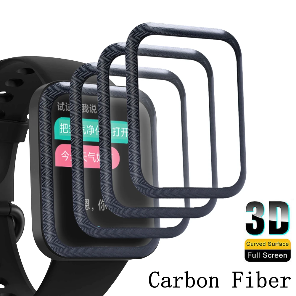

Series 765 3D Carbon Fiber Texture Screen Protector for Apple Watch 7 6 SE 5 4 3 2 40/44mm 38/42mm 41/45mm Soft Film Not Glass