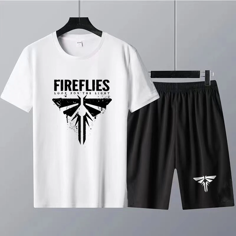 Finally Our Men T-shirt Shorts Sports Suit 2-piece Summer 100% Cotton High-quality Men's Casual Street Wear Free Shipping