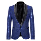 Мужской блейзер с блестками, винно-красный однобортный приталенный Блейзер, пиджак для выступлений и вечевечерние, 2021