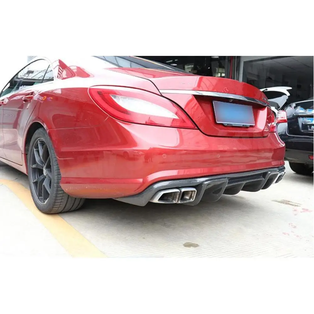 Для CLS Class задний спойлер из углеродного волокна диффузор для Mercedes Benz W218 CLS63 AMG