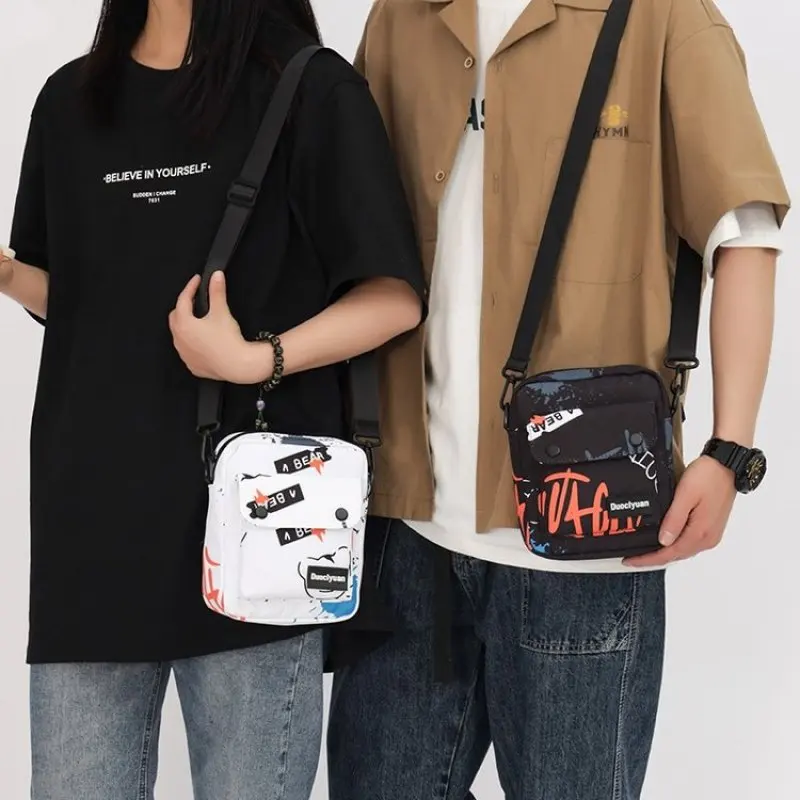 Crossbody Bag Chaoku Men's Canvas Satchel Casual Korean Version Student Work Clothes Ins Backpack Shoulder Bag