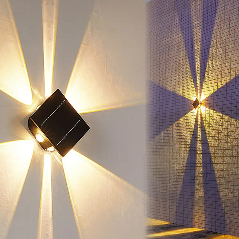 Фонарь на солнечной батарее уличная водонепроницаемая лампа для мойки стен