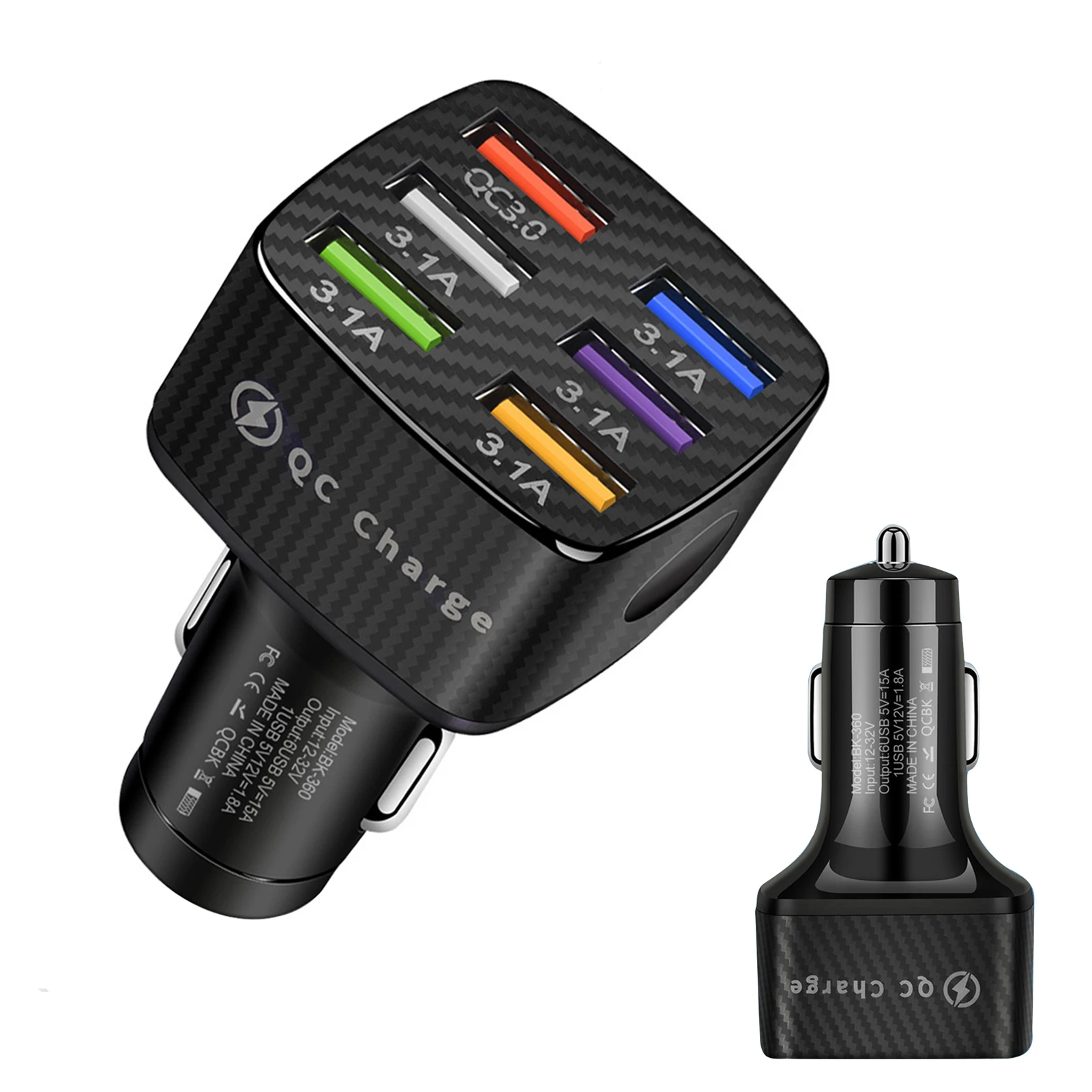 

Автомобильное зарядное устройство 6USB QC 3,0, быстрая зарядка 3,0, быстрая зарядка телефона, автомобильное зарядное устройство с 6 портами USB, авт...