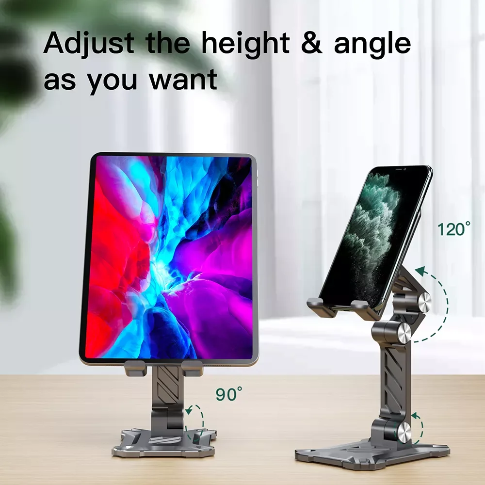 

New Universal Desk Adjustable Folding Mobile Phone Holder Stand For iPad Pro iPhone Xiomi Desktop Tablet Holder Cell Phone Stand