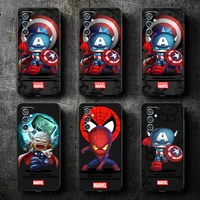 marvel cartoon spiderman for samsung s8 s9 plus s10 s10e s20 s21 fe lite ultra plus phone case soft black back silicone cover