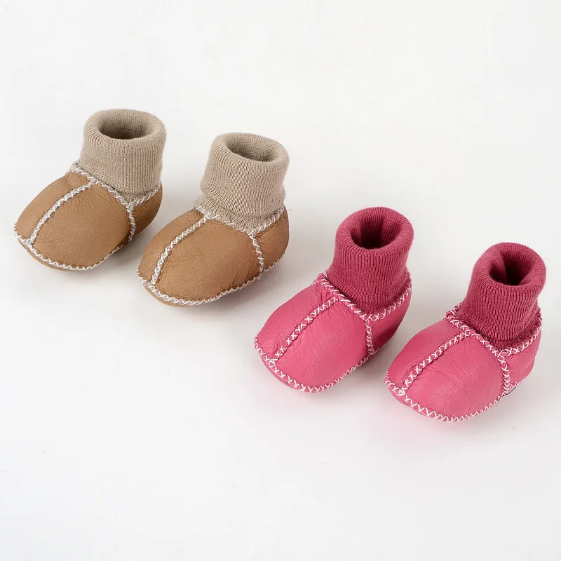 Ботинки из ПУ кожи для новорожденных 0-18 месяцев водонепроницаемые теплые зимние