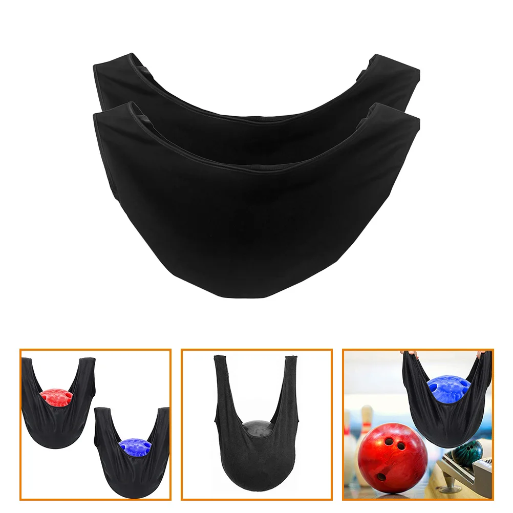 

2 Pcs Bowling Ball Cleaning Bag Professional Towel Portable Washcloths Cushion Convenient Superfine Fiber Microfiber