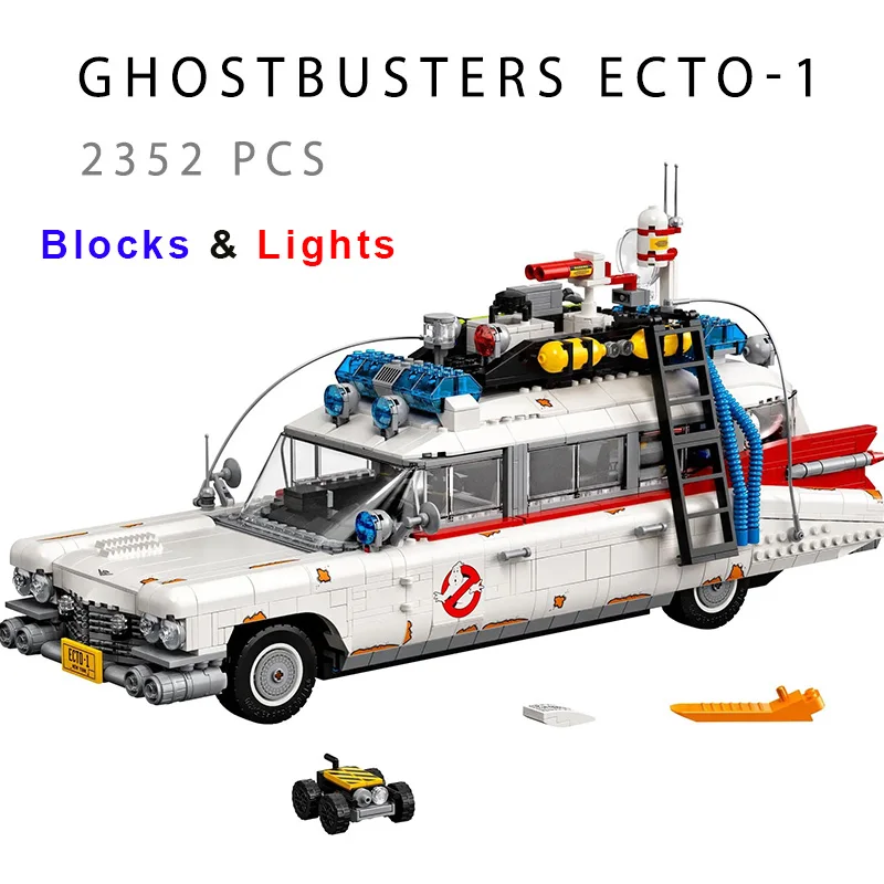 

With Light GHOST BUSTERSD ECTO-1 CAR Compatible 10274 Building Blocks Bricks Automobile Kids Christmas Toy Gift Original Box