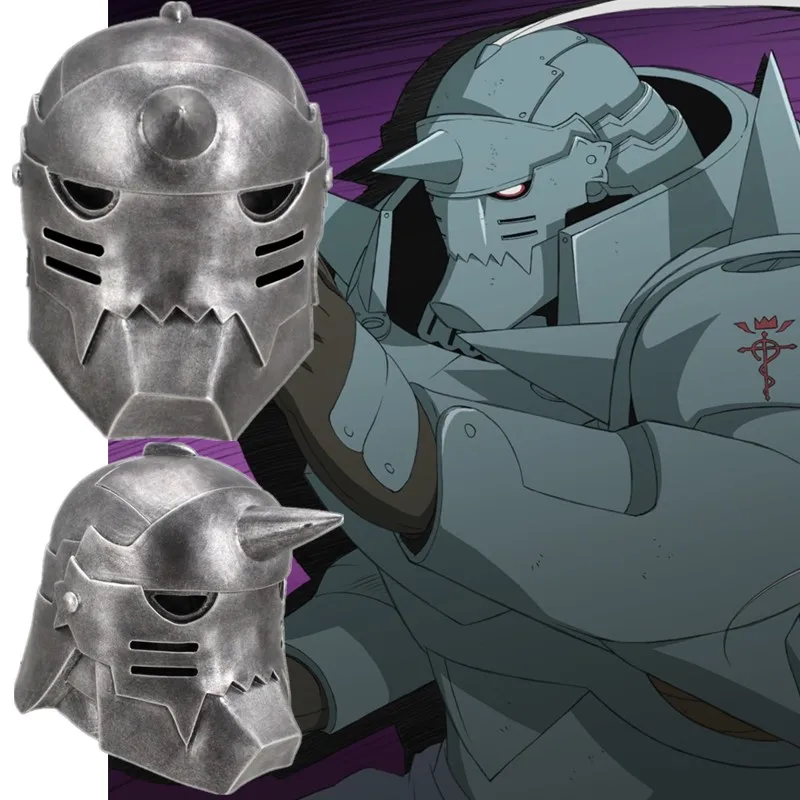 

Fullmetal Alchemist Alphonse Elric Cosplay Adult ResinRadiation Mask Power Armour Helmet Masks Halloween Party Costume Prop