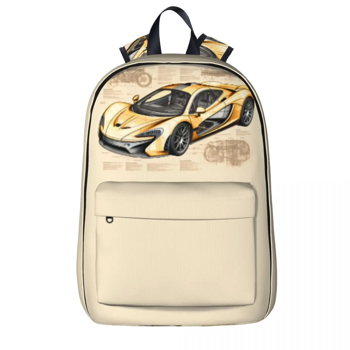 

Powerful Sports Car Backpack Drawings Sketch Style Women Polyester Travel Backpacks Large Cool School Bags Rucksack