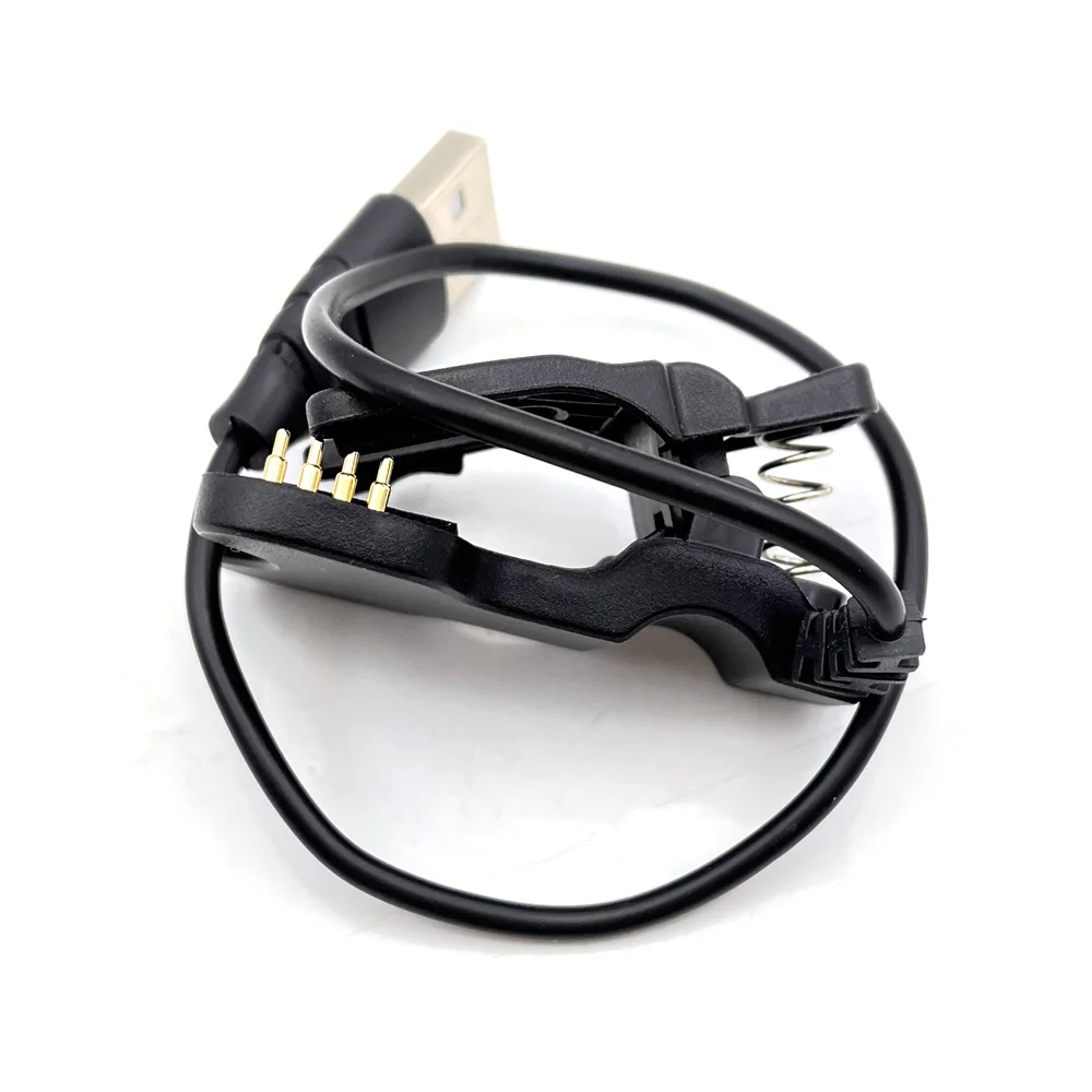 

4Pin 8mm 9mm Clip Type Universal Charging Cable Apply to Smart Watch & Smart Wristbands USB Interface Emergency Backup Connector