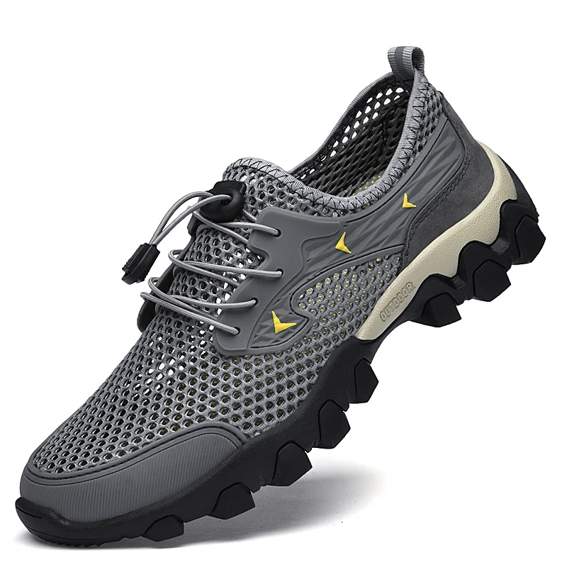 

Кроссовки мужские сетчатые для активного отдыха, дышащие спортивные кеды, Повседневная модная Уличная обувь, большие размеры, лето