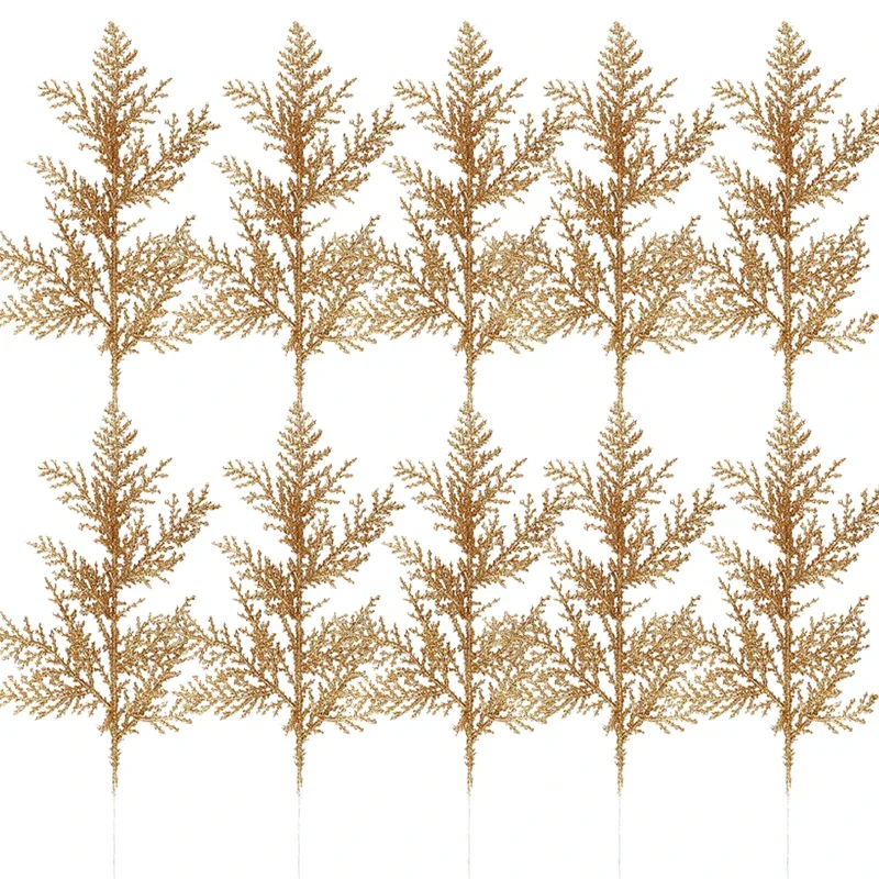 

Искусственные золотые ветки кипариса 5 шт.