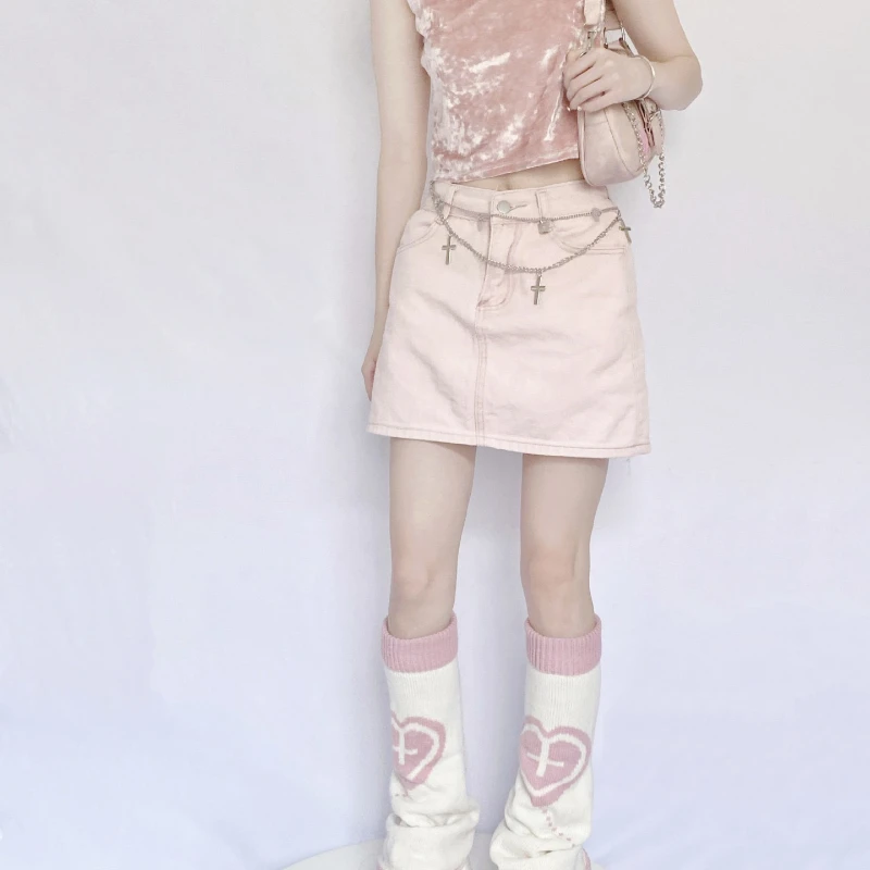 Women Knitting Leg Warmers School Student Acrylic Down  Trim Foot Cover Socks Middle Tube