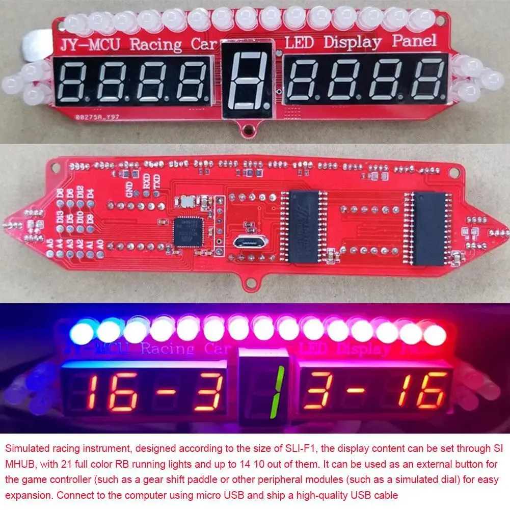 

Simulation Racing Game Display Meters RGB Full Color Marquee Lamp Steering Wheel Peripherals For SIMAGIC FANATEC For SIMHUB