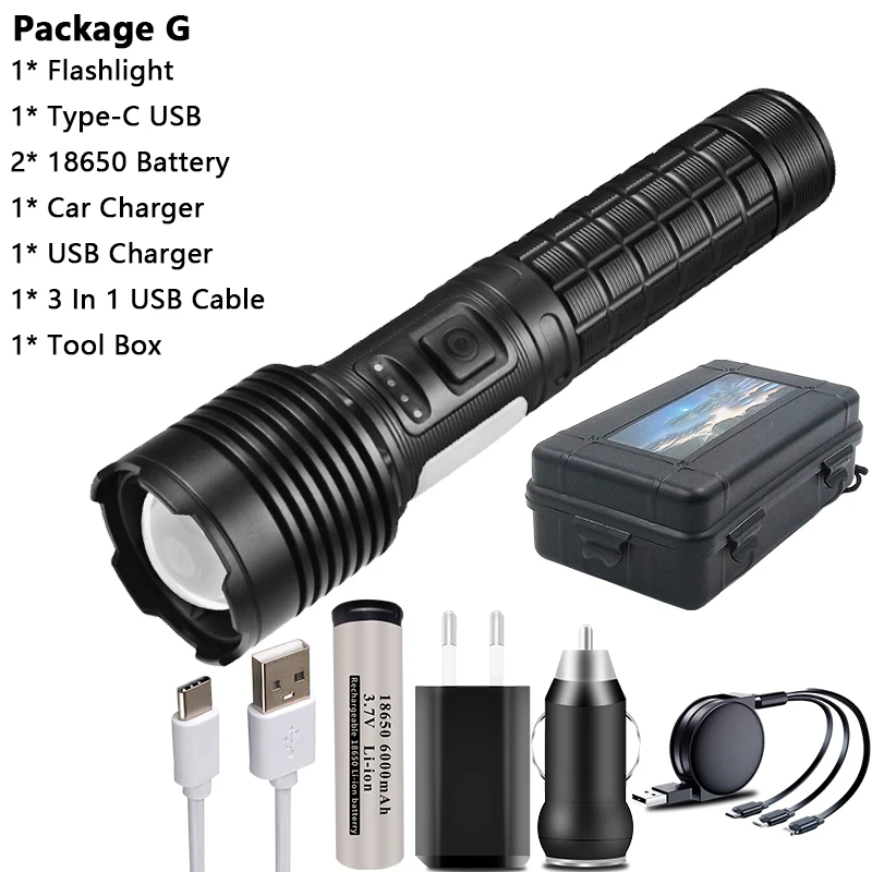 

Litwod фонарик XHP50 USB rechargeable 18650