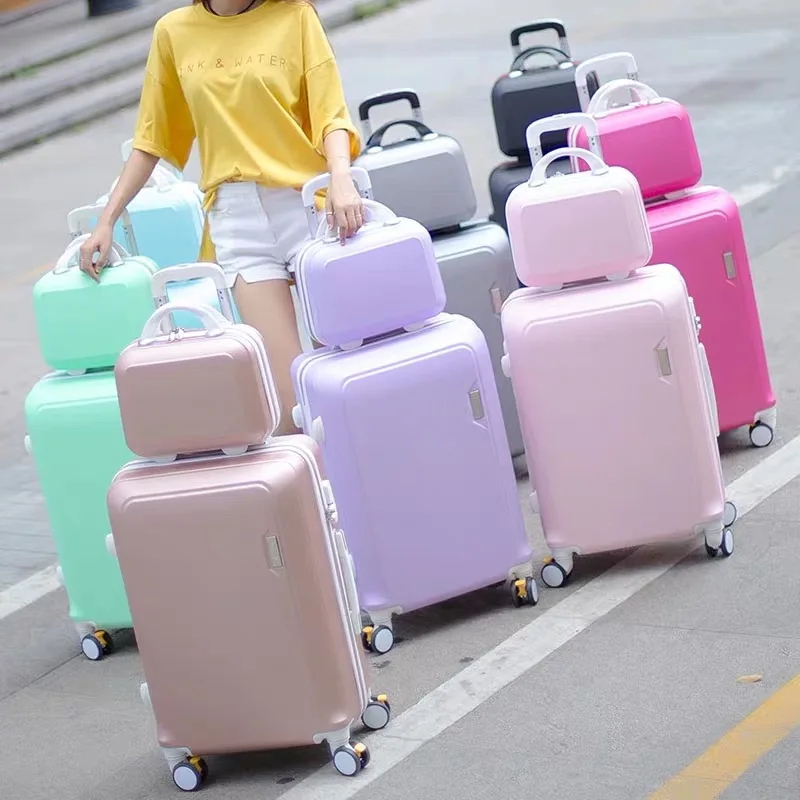 Travel Suitcase On Wheels Trolley Luggage Carry On Cabin Sui