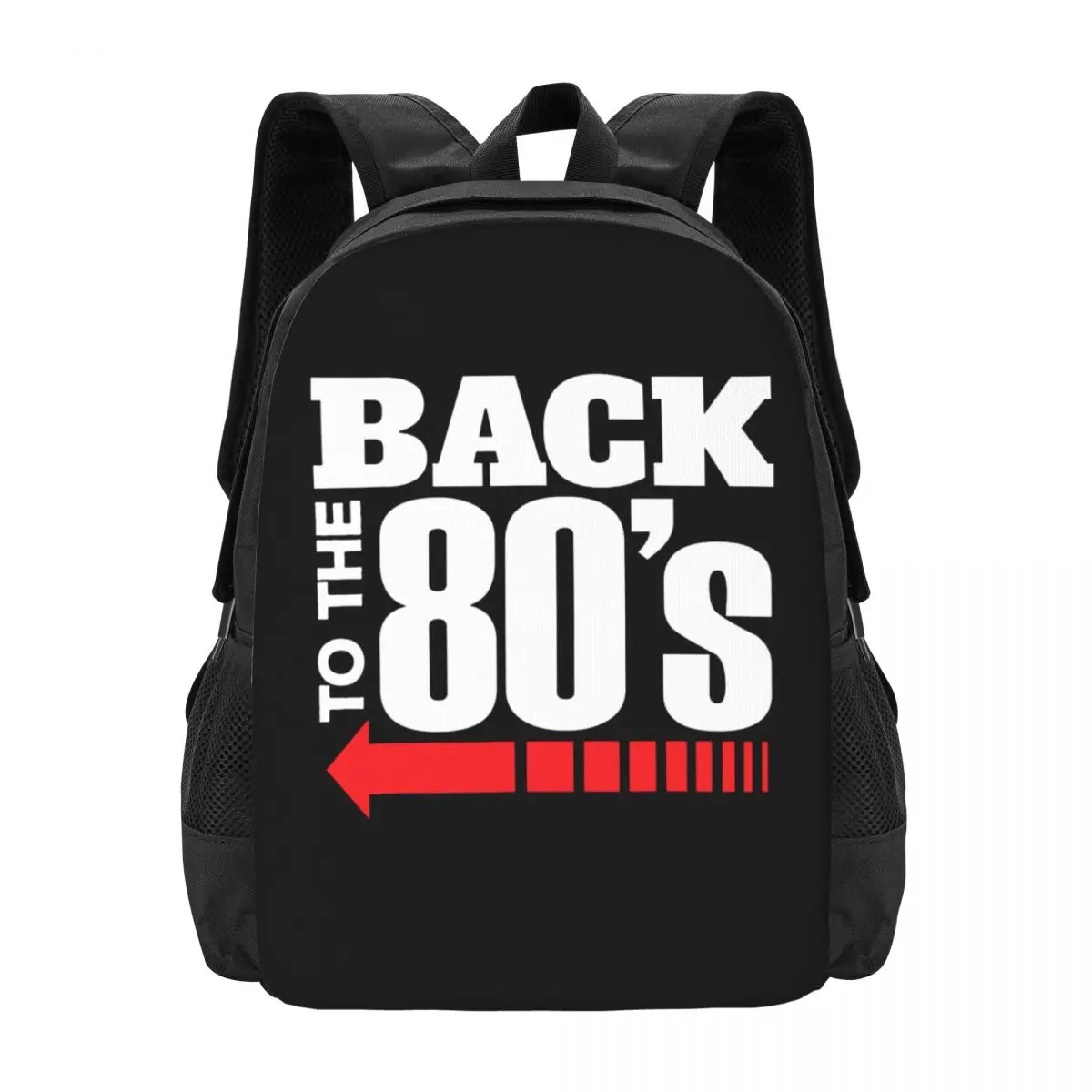 

80's Eighties Retro Party Simple Stylish Student Schoolbag Waterproof Large Capacity Casual Backpack Travel Laptop Rucksack