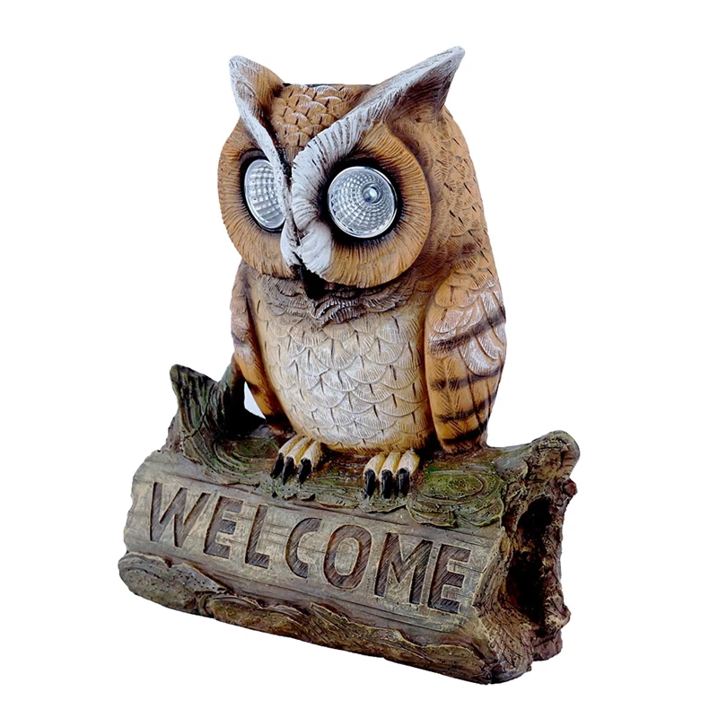 

Practical Modern Home Decor Statues Owl Shape Light LED Solar Garden Light Owl Lawn Lamp Solar LED Lights Kawaii Owl Solar Light