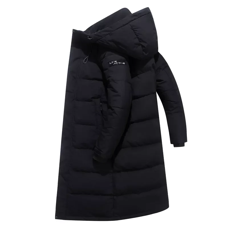 New2022 Coat Men 2021 New Winter Men's  X-Long 90%  White Duck Down  Thick （Winter) Warm Casual Down Jackets Brand Clothing